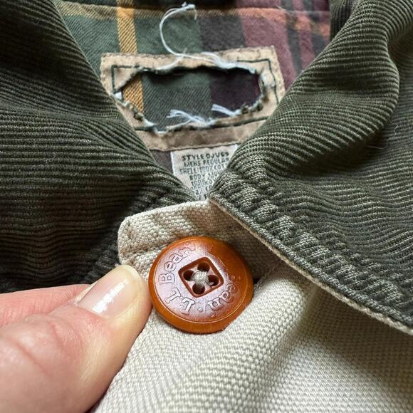 L.L. Bean Beige Cotton Chore Field Barn Hunting Jacket Coat - Size XL - Picture 3 of 8